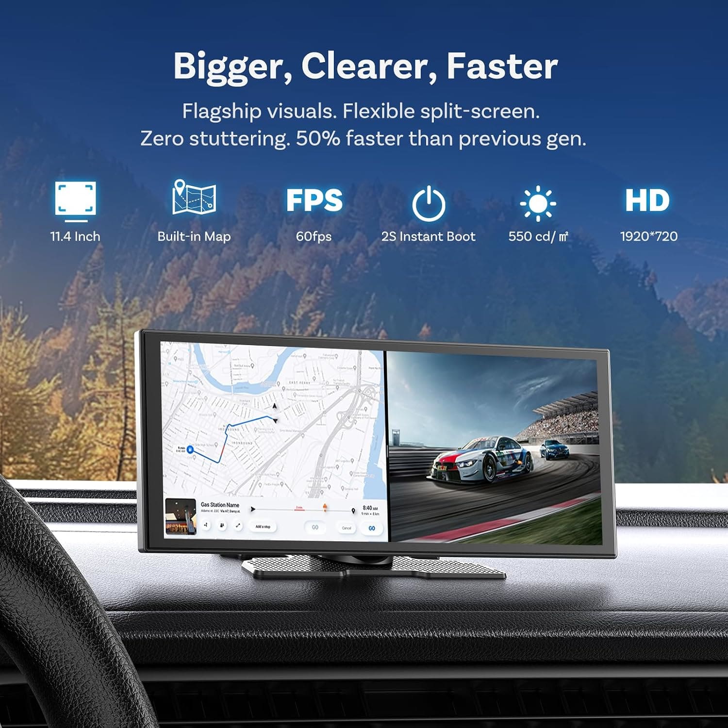 شاشة OTTOCAST OttoScreen AI الذكية المحمولة بنظام CarPlay ومقاس 11.4 بوصة شاشة OTTOCAST OttoScreen AI الذكية المحمولة بنظام CarPlay ومقاس 11.4 بوصة
